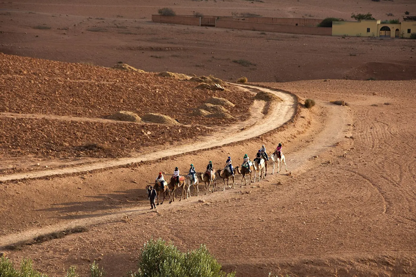 Agafay desert at sunset, Morocco