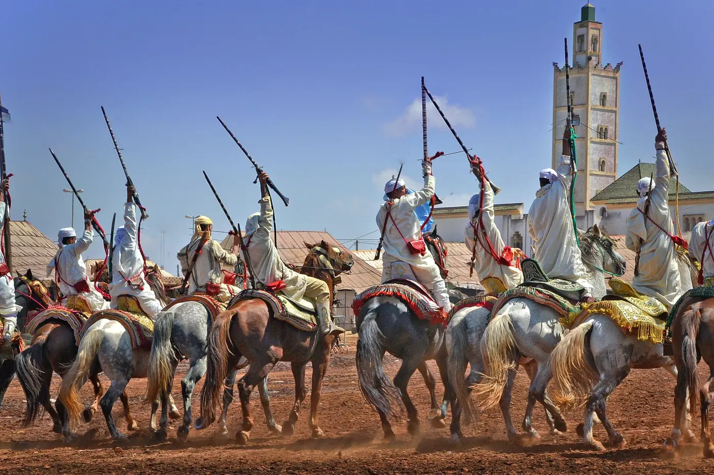 Fantasia show, Marrakech, Morocco