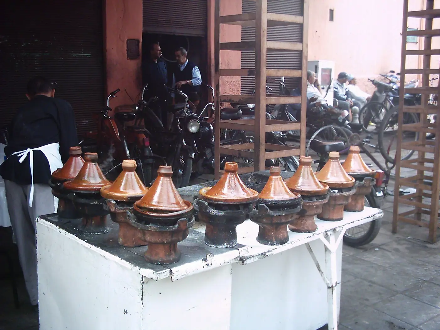 Clay tajines in the Marrakech medina, Morocco